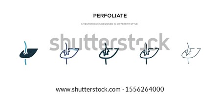 perfoliate icon in different style vector illustration. two colored and black perfoliate vector icons designed in filled, outline, line and stroke style can be used for web, mobile, ui