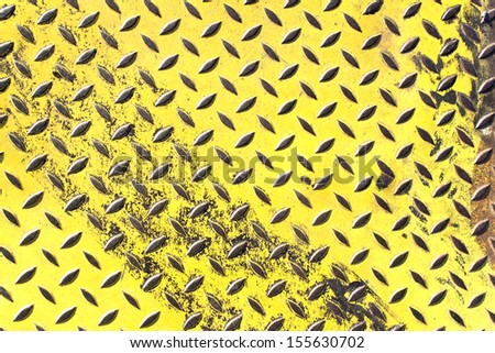Grunge black and yellow iron surface background