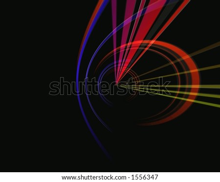 Black background with color rays