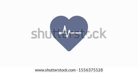 Heartbeat icon vector illustration EPS 10. Heart, pulse symbol