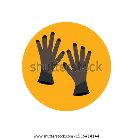 Gloves simple illustration clip art vector