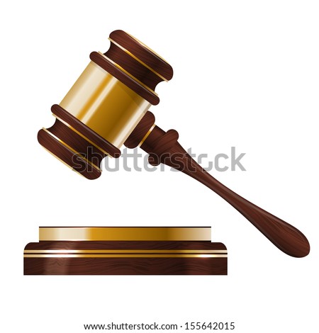 Wooden judges gavel Royalty-Free Stock Photo #155642015