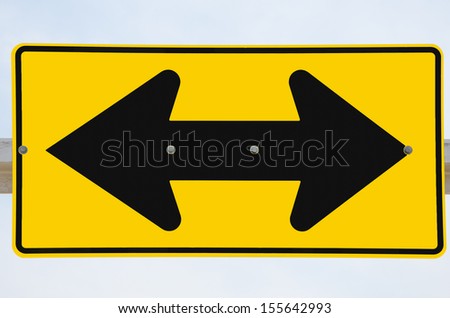 Double Arrow Sign at an Intersection
