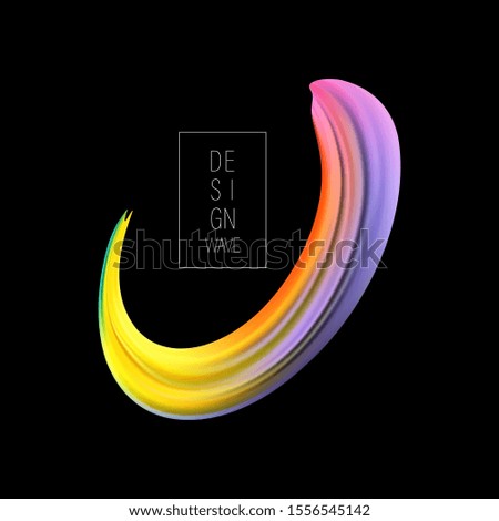 
Abstract dark background with bright acrylic brushstroke. Design element