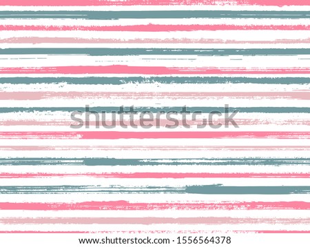 Hand drawn paint stripes fabric print seamless vector. T-shirt fashion line pattern. Hand painted stripes vintage fabric print design. Color lines on white background. Punk millennial graphics.