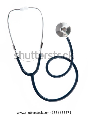 stethoscope isolated on white background Royalty-Free Stock Photo #1556635571