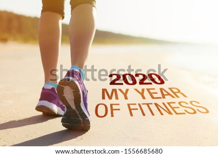 Concept for new year being one's year of fitness