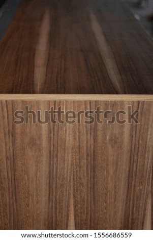 Office decoration, wooden door over wooden wall