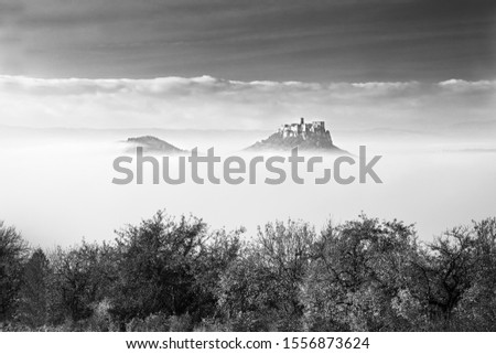 Spis Castle sunrise view, UNESCO heritage in Slovakia