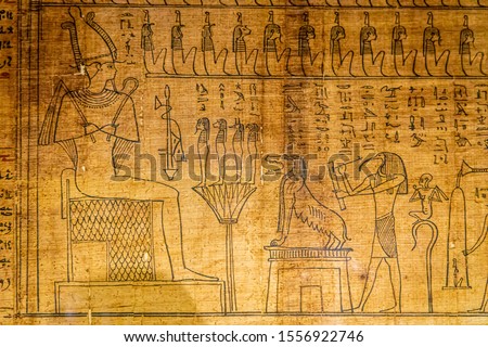 Gliphs in Egyptian book of dead