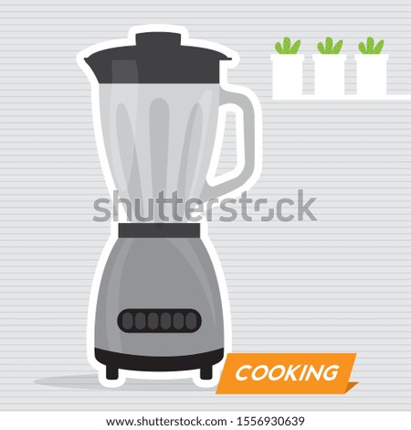 Isolated blender machine over a colored background - Vector illustration