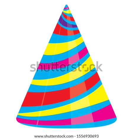 Isolated party hat over a white background - Vector illustration