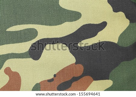 Camouflage texture pattern with green tones. Isolated on white background.