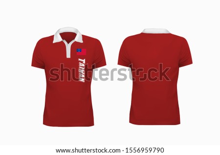 T-shirt Polo Taiwan flag template for design on white background. Vector illustration eps 10.