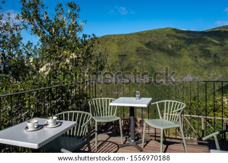 Cafe at Levada Do Risco, PR6, from Rabacal Madeira, Portugal, Europe