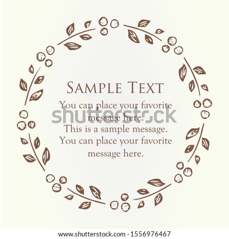Floral frame design, romantic and curly design material, Easter decoration