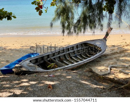 Boat on krabi beach Thailand