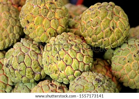 The custard apple for sale in the market