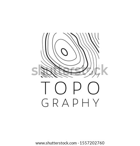 Logo Design Concept with Topography Map Icon Royalty-Free Stock Photo #1557202760