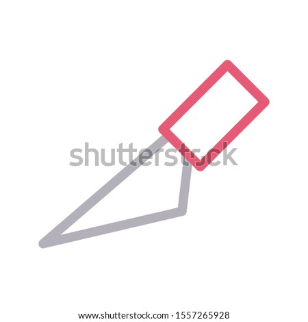 knife vector colour line icon