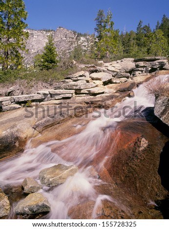 Mountain Spring Runoff Waterfall