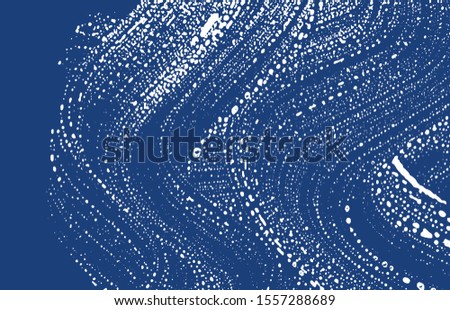 Grunge texture. Distress indigo rough trace. Exotic background. Noise dirty grunge texture. Marvelous artistic surface. Vector illustration.
