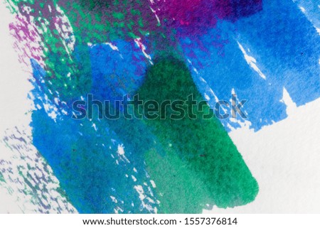 painting abstract art with many color on white background.