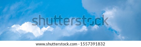 Photo nature of blue sky using as background cover page concept.