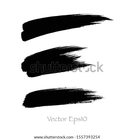 Vector stroke watercolor.black paint background illustration.