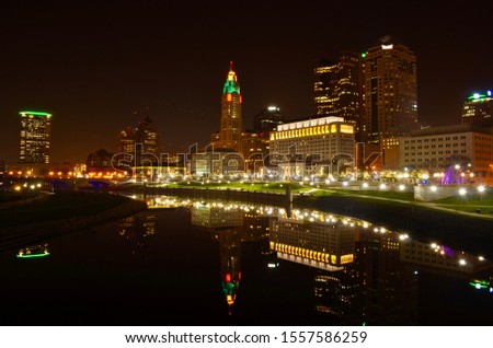 City of Columbus skyline at night