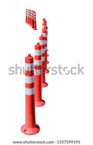 Traffic Pole isolated on white background with clipping path