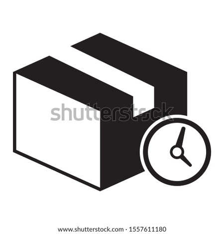 On Time Parcel Delivery Concept Vector Icon Design