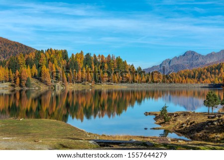 Lake in the mountains in the Ulten Valley - South Tirol - Italy