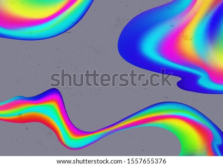 Abstract Background with Flowing Colorful Waves. Rainbow Colored Vector Flow