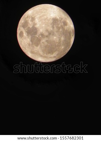 beautiful view of the moon at night