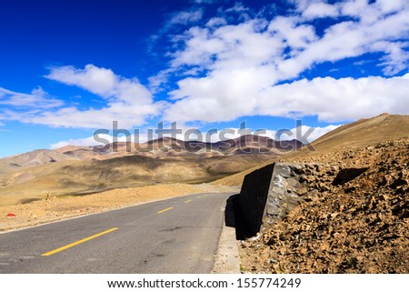 Highway and Sky with clouds