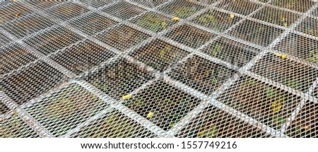Steel grating mesh floor pattern,texture and surface