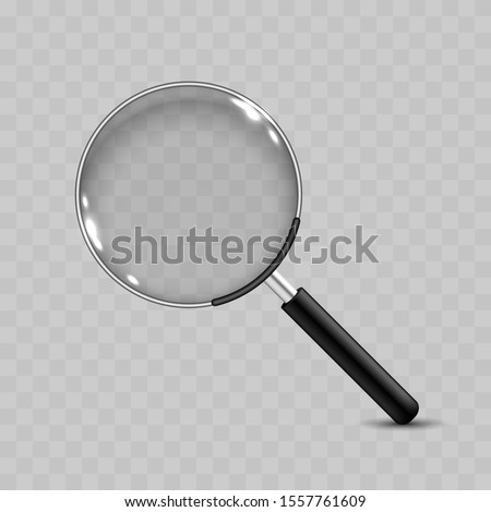 Realistic Vector Magnifying Glass Icon Royalty-Free Stock Photo #1557761609