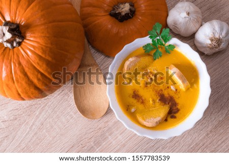 cream or pumpkin puree dish