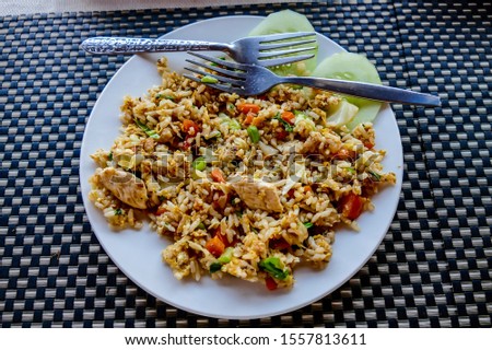 rice with vegetables, beautiful photo digital picture