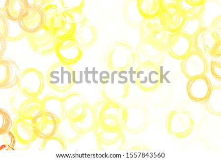 Light Red, Yellow vector layout with circle shapes. Glitter abstract illustration with blurred drops of rain. Pattern for textures of wallpapers.