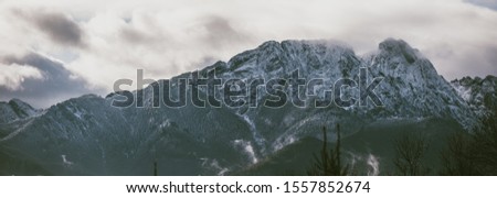 Panorama HDR of the Tatra Mountains and Zakopane in Poland, National Park,  pictures taken in cloudy day.