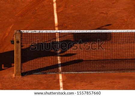 Tennis Clay court, baseline and shadow
