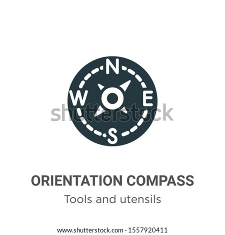 Orientation compass vector icon on white background. Flat vector orientation compass icon symbol sign from modern tools and utensils collection for mobile concept and web apps design.