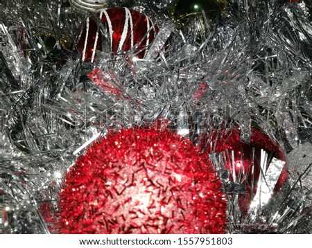 The Christmas balls and Christmas decoration