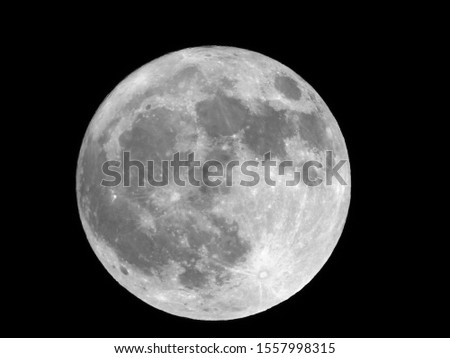 Full moon close-up, lunar photos, details, 2019-11-12