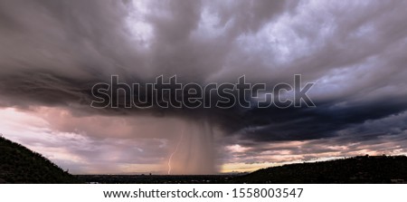 Tucson Arizona Desert Lightning Strike