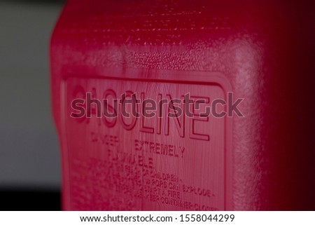 Red 5 gallon gasoline container 