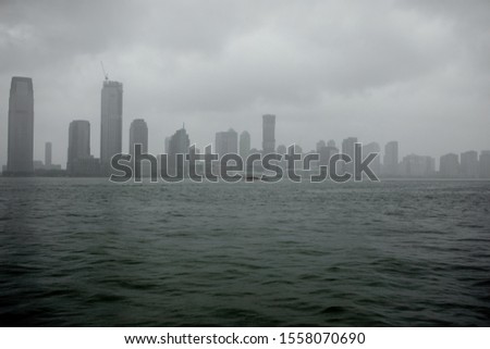 The Jersey City, NJ skyline as seen from Manhattan, New York City