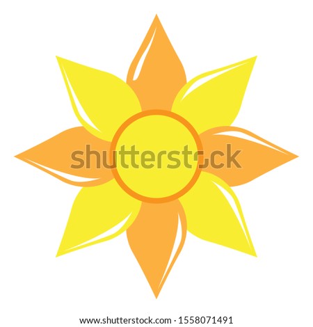 Isolated beautiful colored flower image - Vector illustration